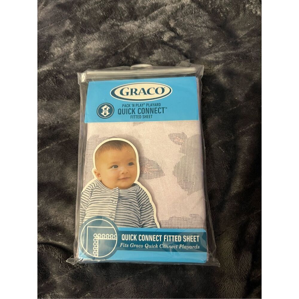 Graco Pack N’ Play Quick Connect Flower Print Fitted Sheet NEW